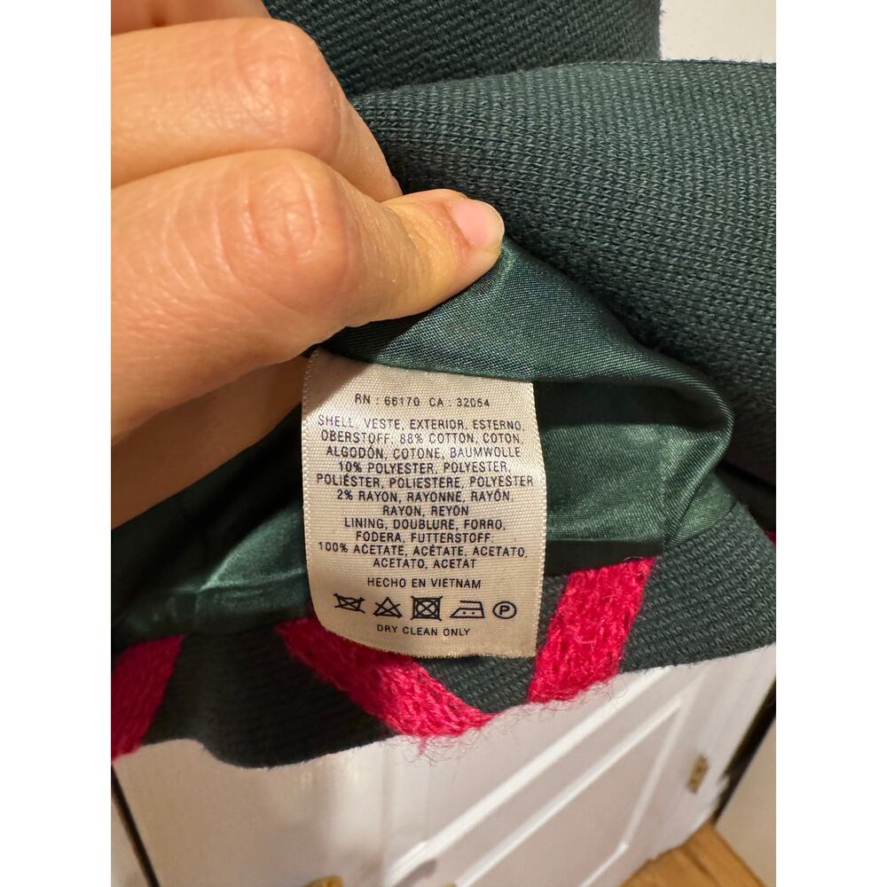 ELEVENSES Anthropologie Tamarisk Green Lattice Peacoat | 00P - Picture 11 of 11